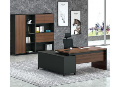 Eckschreibtisch Büro Chef Zimmer Möbel Design Schreibtische Praxis
