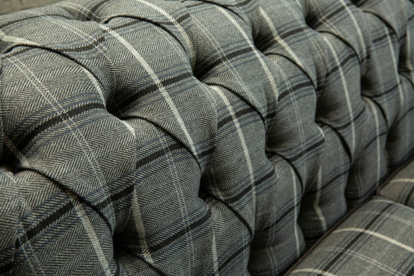 Chesterfield Sofa Dreisitzer Polster Design Couchen Sofas Garnitur Grau