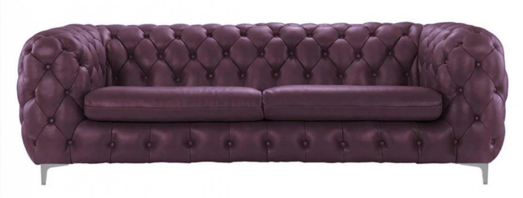 Chesterfield Sofa Braun xxl Big Leder Wohnzimmer Möbel 4 sitzer Violet Gelb Grün