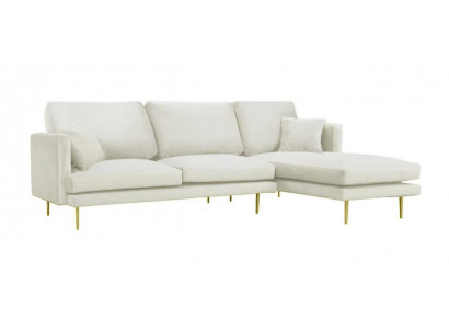 Eleganz in Weiß für Ihr exklusives Designer Sofa im luxuriösen L-Form Stil