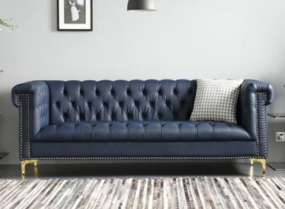 Chesterfield Leder Polster Design Sofa Luxus Couch Klassische Sofa 3 Sitzer Neu