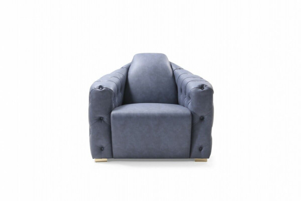Italienische Disign Sofa 2x Einsitzer Couch Set 1+1 Sitz Polster Set Chesterfield Neu