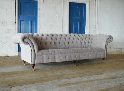 Chesterfield Sofa 4 Sitzer XXL Polster Designer Couchen Sofas Garnitur
