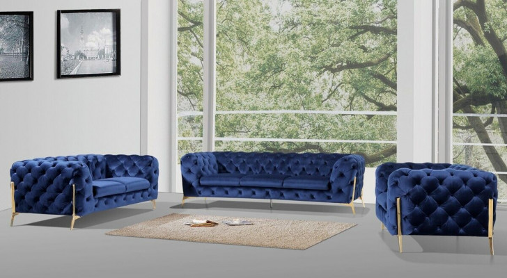 Chesterfield Set 2x Sessel Couch Set Chesterfield 1+1 Sitz Polster Sessel