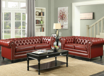 Braune Chesterfield Sofa 3+2 Sitzer Polster Designer Couchen Sofas Garnitur