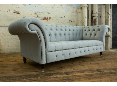 Chesterfield Sofa Set 3+2 Sitzer Samt Velour Garnitur Design Garnituren
