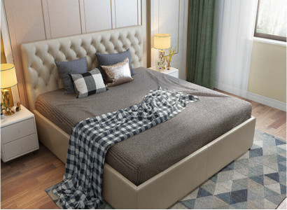 Chesterfield Designer Bett Schlafzimmer Kunstleder Polster 140/160/180/200 cm