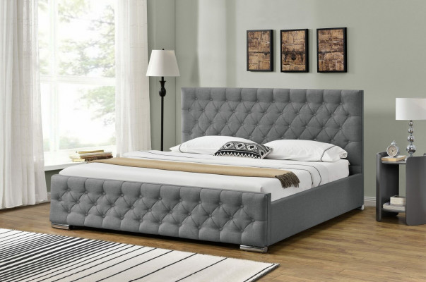 Chesterfield Bett Design Schlafzimmer Englische Betten 200x200cm Textil Polster
