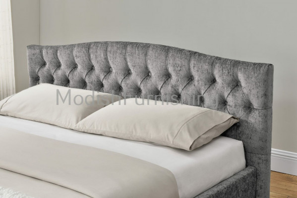 Chesterfield Bett Design Schlafzimmer Englisches Betten 180x200 Textil Polster