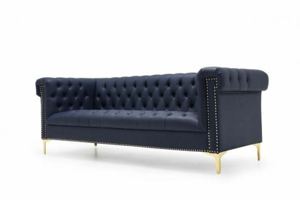 Englische Stil Möbel Chesterfield Drei Sitzer Couch Pink Turkis 3er Blau Sofa