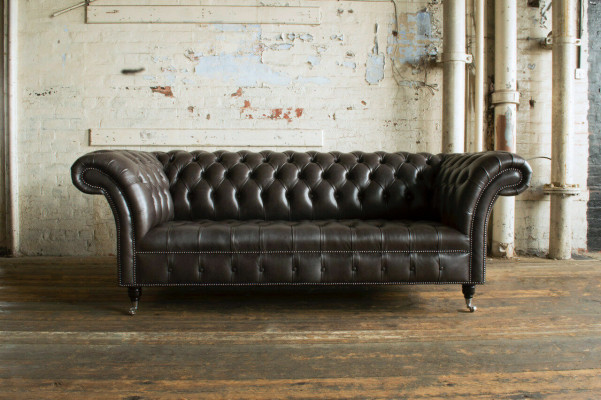 Chesterfield Stoffsofa Ledersofa Sofa Couch Polster Wohnzimmer Maßanfertigung