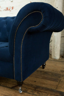 Chesterfield Sofa Samt Viersitzer Design Sofas Polster Couchen Couch Samt 265cm