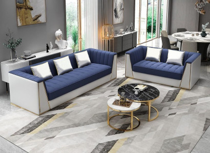 Chesterfield Wohnzimmer Couch Sofa Set Luxus Garnitur 3+2 Gruppe Neu