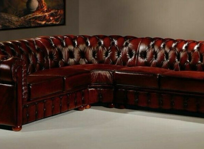 Chesterfield Ecksofa Eckcouch Designer Sofa Couch Samt Ledersofa