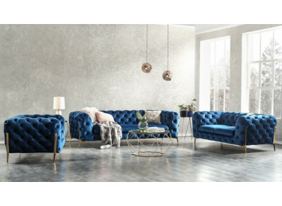 Sofa Couch Polster XXL Big Garnitur Chesterfield Textil 3+2+2 designer Couchen