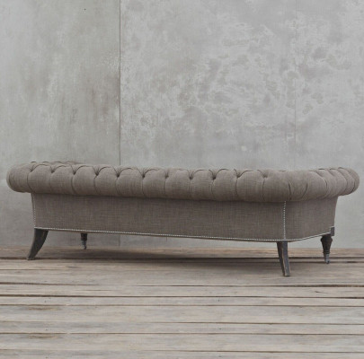 Chesterfield Sofa Couch Polster Stoff Leder Couchen Polster Garnitur 4 Sitzers