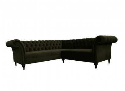 Chesterfield Ecksofa Eckcouch Designer Sofa Couch Samt Ledersofa SLIII Sofa