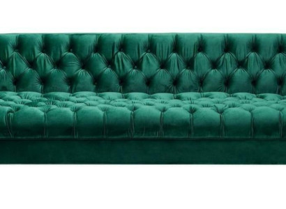 Grüner Chesterfield 4-Sitzer Luxus Sofa Textil Stoff Couchen