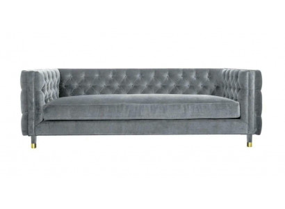 Grau Textil Stoff Couchen Kreative Möbel 4 sitzer Neu Chesterfield Sofa xxl Big