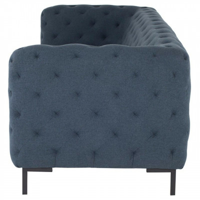 Grauer Moderner 3-Sitzer Chesterfield Wohnzimmer Stilvolle Couch 
