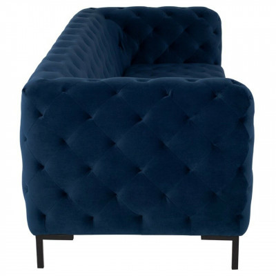 Stilvoller Blauer Chesterfield 3-Sitzer Wohnzimmer Luxus Couch