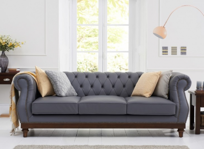Chesterfield Sofa Couch Polster Leder Couchen Stoff Polster Garnitur