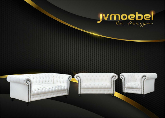 Wohnzimmer Chesterfield Design Sofagarnitur Möbel Couch 321 Sitzer Couchen Sofas