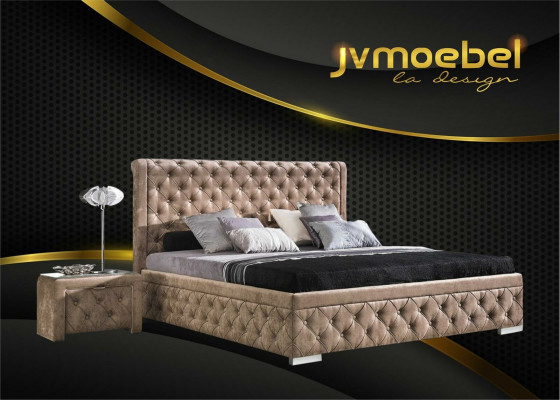 Bett 2x Nachttisch 3 tlg. Schlafzimmer Set Luxus Design Möbel Modern Betten Neu