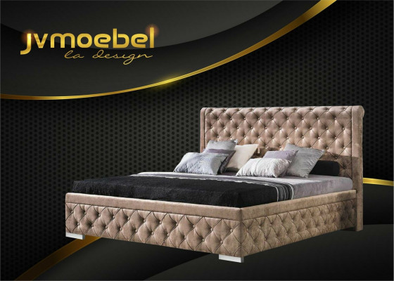 Bett 2x Nachttisch 3 tlg. Schlafzimmer Set Luxus Design Möbel Modern Betten Neu