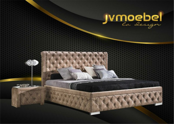 Bettgestell Stoff Möbel Luxus Betten Bett Textil Schlafzimmer Design Textil Neu