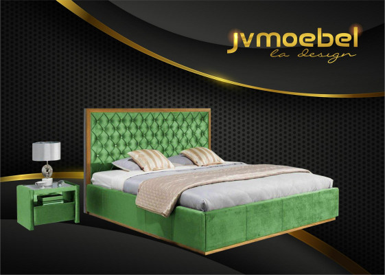 Bett Textil Schlafzimmer Design Möbel Modern Luxus Betten Bettgestell 140x200