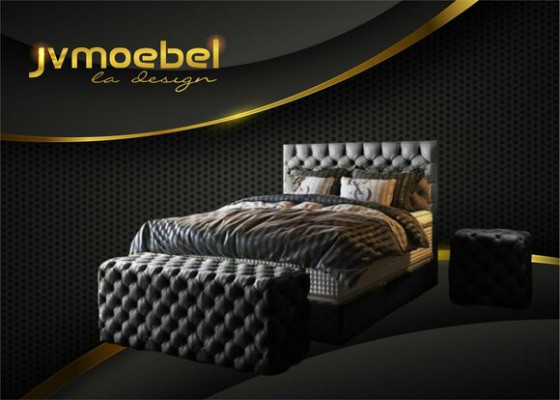 Luxus Bett Boxspringbett Schlafzimmer Betten Design Möbel Samt Matratze Komplett