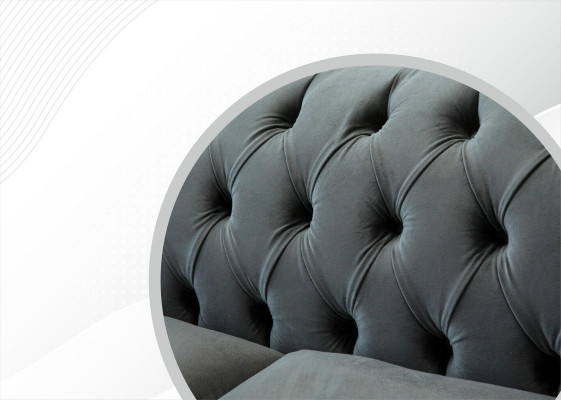 Chesterfield Textil Sofa 2 Sitzer Luxus Sofa Polster Sofas Design Stoffsofas Neu