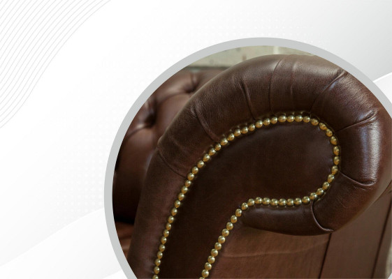 Chesterfield Samt Designer Sofa 2 Sitzer Couch Textil Leder Garnitur Braun Neu
