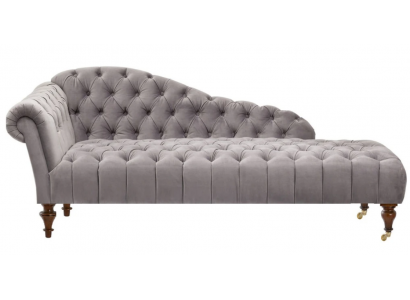 Chaiselongue Klassische Möbel Beige Wohnzimmer Sofa Stoff Chesterfield