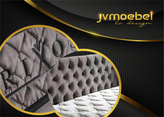 Bettgestell Stoff Möbel Luxus Modern Betten Bett Textil Schlafzimmer Design