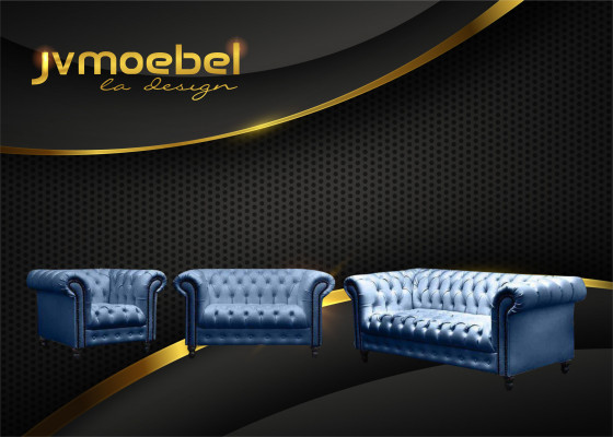 Modernes Designer Set 31 Sitzer Chesterfield Sofas Wohnzimmer Set