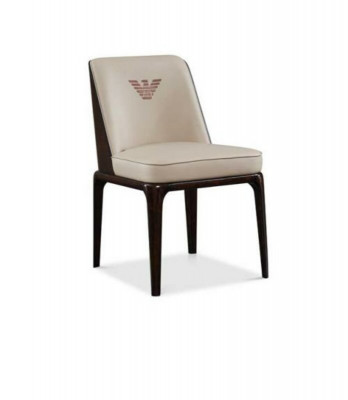 Leder Luxus Beige Gruppe Lehnstuhl Modern Design Möbel Esszimmer Holz 6 Stühle