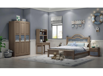Jugend Kinder Zimmer Set Schlafzimmer Modern Schrank Bett Nachttisch Tisch 5tlg.