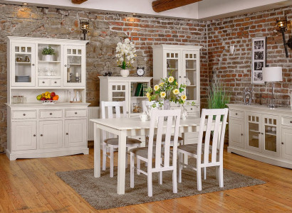 Esszimmer Design Möbel Landhaus Stuhlgruppe Tisch+4xStühle 5tlg. Set Garnitur