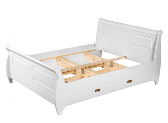 Landhaus Stil Luxus Bett Doppelbett Doppelbetten Weiß Betten Schlafzimmer