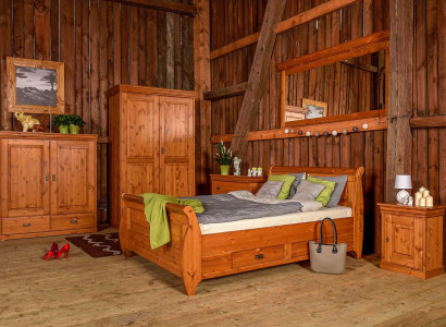 Schlafzimmer Set Komplett Design Bett Klassisch Möbel 5tlg Nachttisch Landhaus