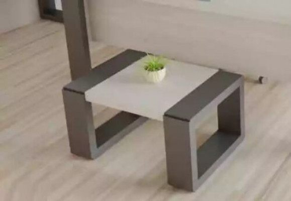 Graue Büro Einrichtung Schreibtisch Aktenschrank Kommode Couchtisch 3tlg. Set