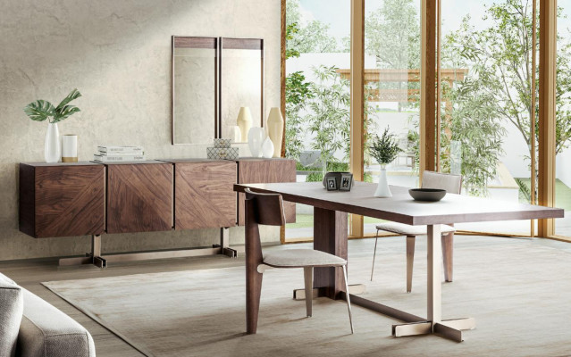 Modernes Sideboard Kommode Luxus Anrichte Spiegel Lowboard Set Neu