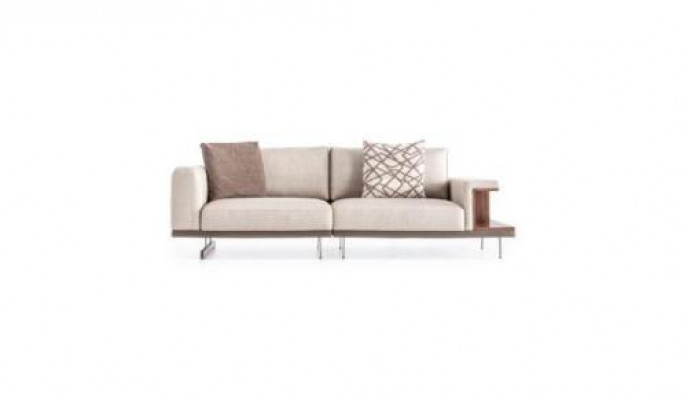 Moderne Sofagarnitur Luxus Möbel Polster Textil Couch Grau Modern Sofa