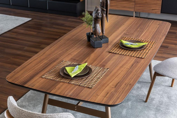Essgruppe Esszimmer Esstisch Stühle Sideboard Set 7tlg Holz Braun Neu