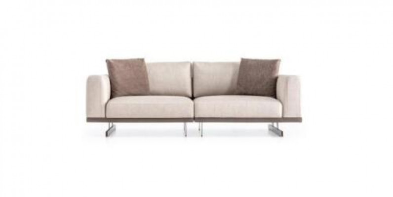 Moderner Dreisitzer Stoffsofa Luxus Couch Möbel Textil Wohnzimmermöbel