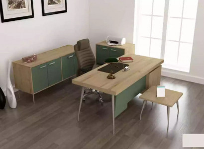 Büroeinrichtung 4tlg. Set Schreibtisch Aktenschrank Kommode Couchtisch