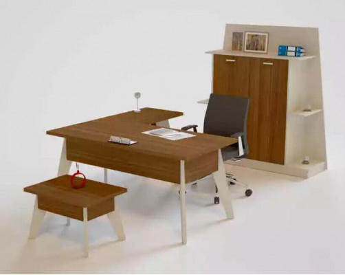 Eckschreibtisch Tisch Aktenschrank Couchtisch Schrank Möbel Büro 3tlg.