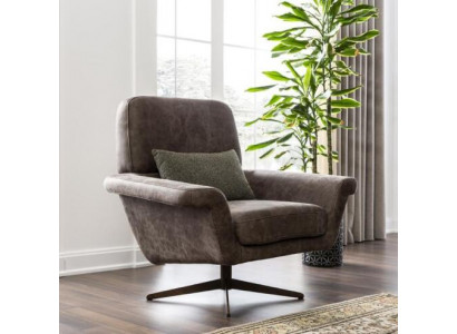 Ohrensessel Sessel Cocktailsessel Sitzer Modern Design Grau Kunstleder